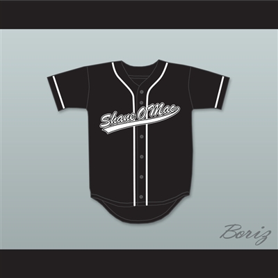 S McMahon The Money 33 Black Button Down Baseball Jersey