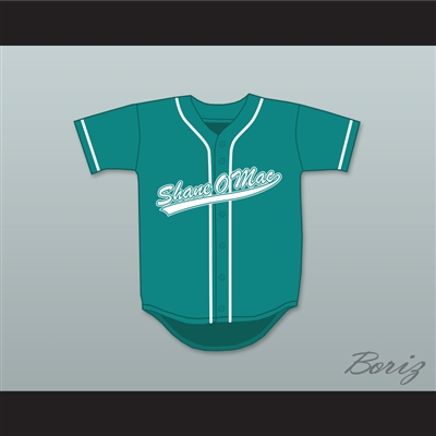 S McMahon The Money 33 Teal Button Down Baseball Jersey
