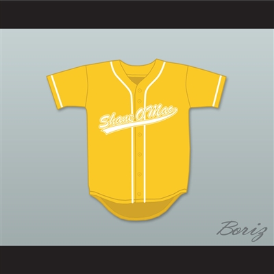 S McMahon The Money 33 Yellow Button Down Baseball Jersey