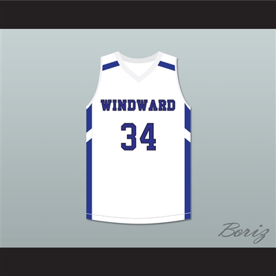 Shareef O'Neal 34 Windward School Wildcats White Basketball Jersey 1