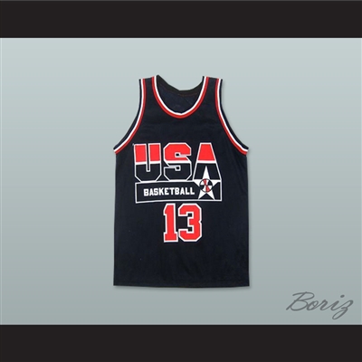 Shaquille O'Neal 13 USA Team Away Basketball Jersey