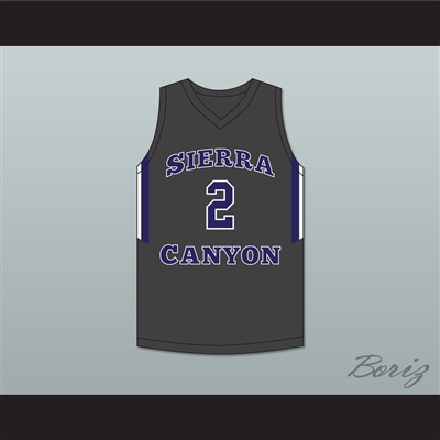 Scotty Pippen Jr 2 Sierra Canyon School Trailblazers Charcoal Gray Basketball Jersey 1