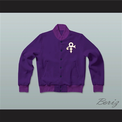 Prince Symbol Letterman Jacket-Style Sweatshirt