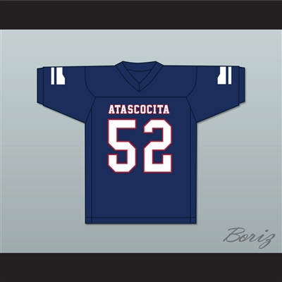 Sam Cosmi 52 Atascocita High School Eagles Navy Blue Football Jersey 2