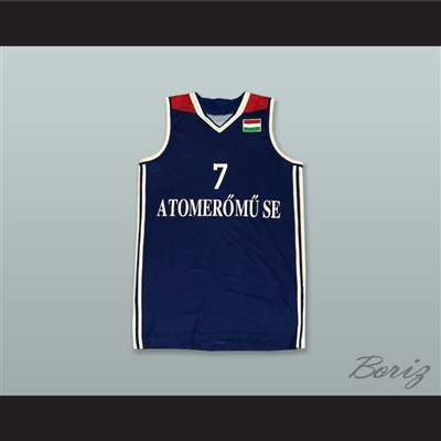 Samenas 7 Atomeromu SE Paks Hungary Navy Blue Basketball Jersey