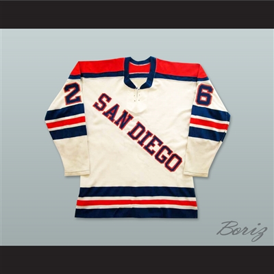 WHA San Diego Mariners Gregg Boddy 26 Home Hockey Jersey