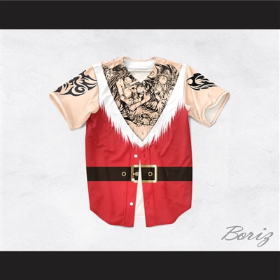 Santa Claus Tunic Tattoo Chest Baseball Jersey