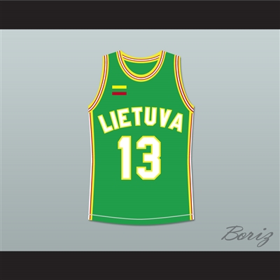Sarunas Marciulionis 13 Lithuania Basketball Jersey