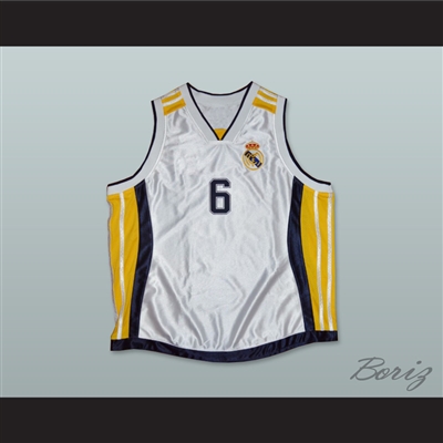 Sasha Djordjevic 6 Real Madrid Basketball Jersey