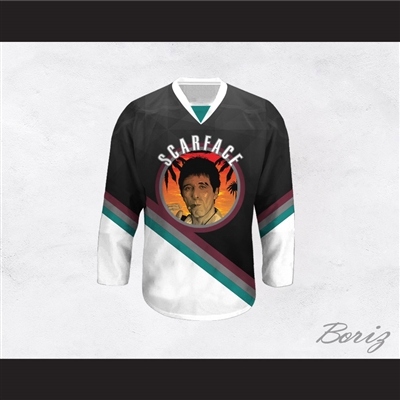Scarface Al Pacino 32 Hockey Jersey Design 4