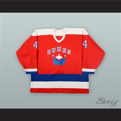 Sean Burns 4 Hamilton Dukes Red Hockey Jersey