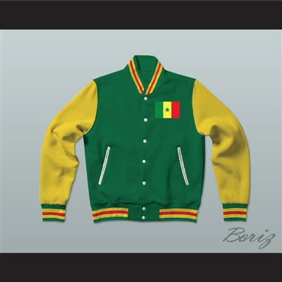 Senegal Varsity Letterman Jacket-Style Sweatshirt