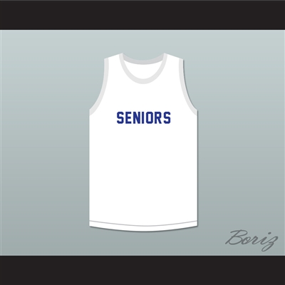 Seniors 77 White Basketball Jersey