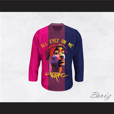 Tupac Shakur 05 All Eyez On Me Hockey Jersey