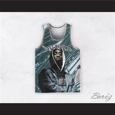 Tupac Shakur 1 I Get Around Aerial View Basketball Jersey