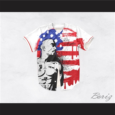 Tupac Amaru Shakur 11 Los Angeles American Flag Baseball Jersey
