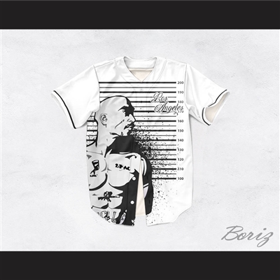 Tupac Amaru Shakur 11 Los Angeles Mug Shot Baseball Jersey