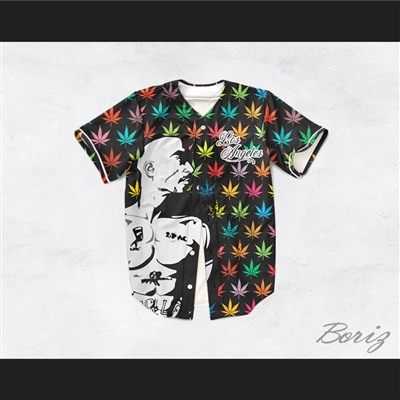 Tupac Amaru Shakur 11 Los Angeles Rainbow Cannabis Baseball Jersey