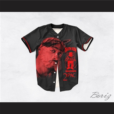 Tupac Shakur 13 Killuminati Death Row Black Baseball Jersey