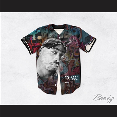 Tupac Shakur 13 Killuminati Graffiti Baseball Jersey