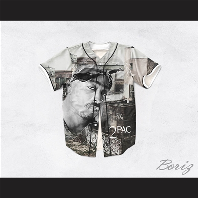 Tupac Shakur 13 Killuminati Ghetto Baseball Jersey