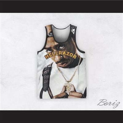 Tupac Shakur 6 Hellrazor White Basketball Jersey