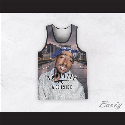 2Pac Shakur 99 Thug Life Westside Basketball Jersey Design 1