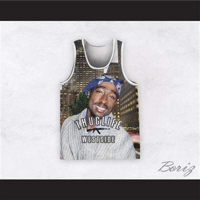 2Pac Shakur 99 Thug Life Westside Basketball Jersey Design 2