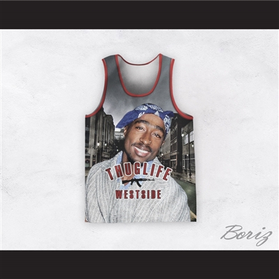 2Pac Shakur 99 Thug Life Westside Basketball Jersey Design 3