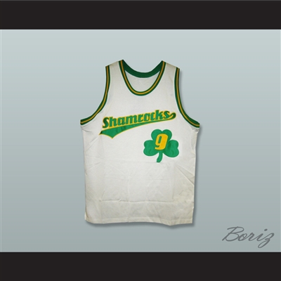 1972 Rucker Park Shamrocks 9 White Basketball Jersey