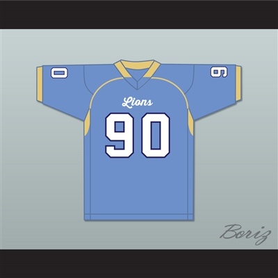 Shaq Lawson 90 D. W. Daniel High School Lions Light Blue Football Jersey 2