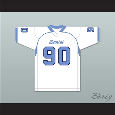 Shaq Lawson 90 D. W. Daniel High School Lions White Football Jersey 1