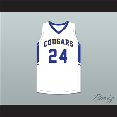Shaqir O'Neal 24 Creekside Christian Academy Cougars White Basketball Jersey 1
