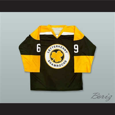 Shoresy 69 Letterkenny Shamrocks Black Hockey Jersey