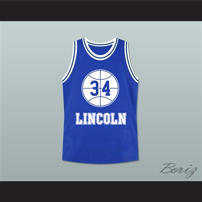 Jesus Shuttlesworth 34 Blue Lincoln High School Basketball Jersey He Got Game