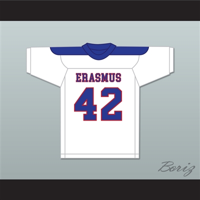 Sid Luckman 42 Erasmus Hall High School White Football Jersey 2