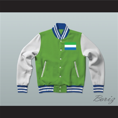 Sierra Leone Varsity Letterman Jacket-Style Sweatshirt