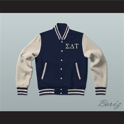 Sigma Delta Tau Sorority Varsity Letterman Jacket-Style Sweatshirt
