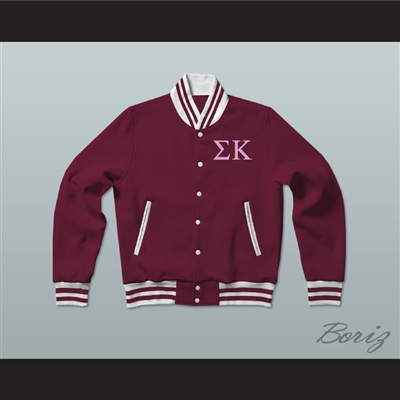 Sigma Kappa Sorority Varsity Letterman Jacket-Style Sweatshirt