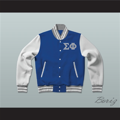Sigma Phi Society Fraternity Varsity Letterman Jacket-Style Sweatshirt