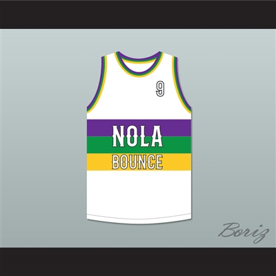 Sissy Nobby 9 NOLA Bounce White Basketball Jersey