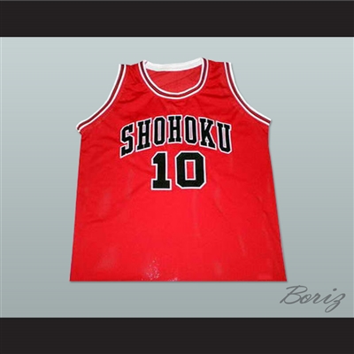 Slam Dunk Shohoku Away Basketball Jersey 10 Sakuragi Hanamichi Manga