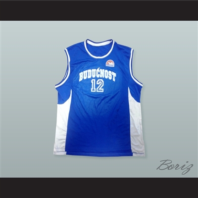 Slavko Vranes 12 KK Buducnost Podgorica Basketball Jersey with Patch