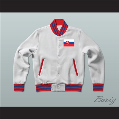 Slovakia Varsity Letterman Jacket-Style Sweatshirt