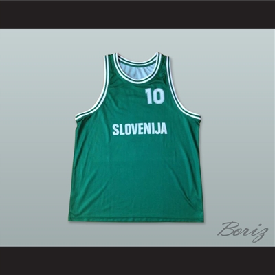 Slovenija 10 National Team Green Basketball Jersey