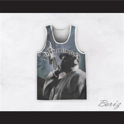Biggie Smalls 21 Everyday Struggle Recording Night Time Stars Basketball Jersey