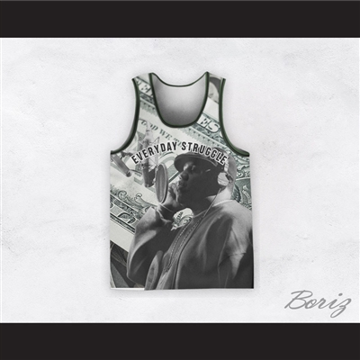 Biggie Smalls 21 Everyday Struggle Recording Dollar Bill Basketball Jersey