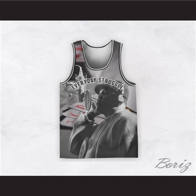 Biggie Smalls 21 Everyday Struggle Recording Poker Basketball Jersey