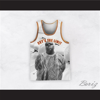 Biggie Smalls 21 Sky's The Limit White Basketball Jersey