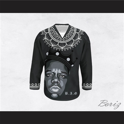 Biggie Smalls 60 Funky Style Black Hockey Jersey